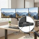 Uchwyt biurkowy na 3 monitory LCD Maclean, VESA 75x75 oraz 100x100, 2x USB 3.0, 17-27", 3x7kg, MC-811