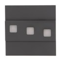 LEPUS LED 1,2W, oprawa schodowa natynkowa, 12V DC, 100lm, 3000K, grafit