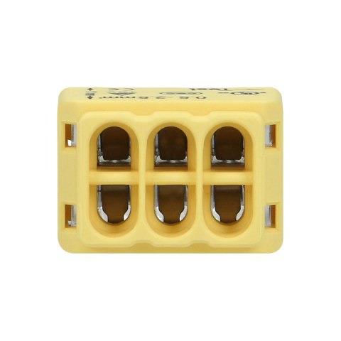 Złączka instalacyjna wciskana 6-przewodowa; dwurzędowa; na drut 0,75-2,5mm?; IEC 300V/24A 50 szt.