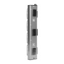 Gniazdo meblowe, kuchenne montowane na rzepy, z ładowarką USB - 3x2P+Z, 2xUSB, INOX.