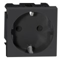 NOEN GS, gniazdo modułowe 45x45mm 1x2P+Z, typ F schuko, 16A 250V, czarne