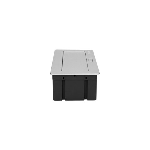 NOEN Kaseta meblowa wpuszczana w blat ze zintegrowaną ramką PCV na gniazda modułowe 3 x 45x45mm lub 6 x 22,5x45mm, przewód 1,5m,