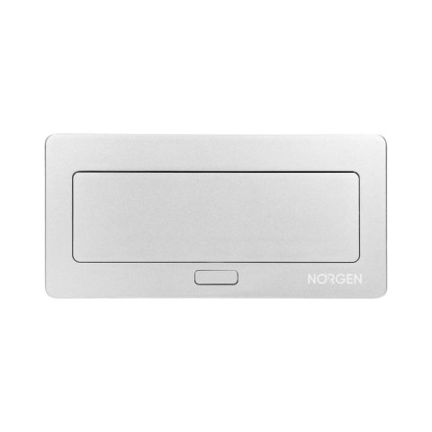 NOEN Kaseta meblowa wpuszczana w blat ze zintegrowaną ramką PCV na gniazda modułowe 3 x 45x45mm lub 6 x 22,5x45mm, przewód 1,5m,