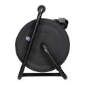 Przedłużacz bębnowy MINI, 4 gniazda 2P+Z (schuko), metalowy stojak, polwinit H05VV-F 3x1mm? - 15m