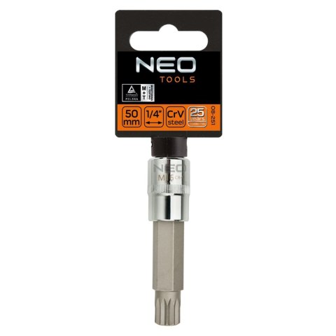 Końcówka Spline na nasadce 1/2", M6 x 100 mm