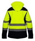 Kurtka robocza ostrzegawcza softshell z kapturem, żółta, rozmiar XXL