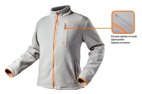 Bluza polarowa, szara, rozmiar M