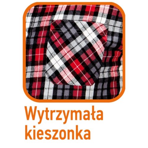 Koszula flanelowa krata czerwono-czarno-biała, rozmiar M