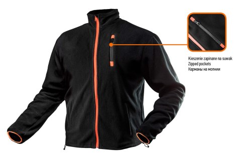 Bluza polarowa, czarna, rozmiar XXL/58