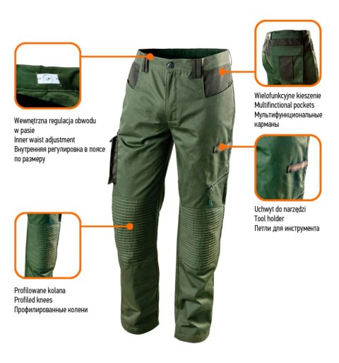 Spodnie robocze CAMO olive, rozmiar L