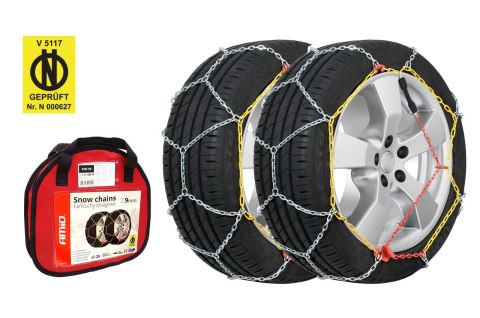 Łańcuchy śniegowe ö-norm 9mm + bag kns-50 amio-02314