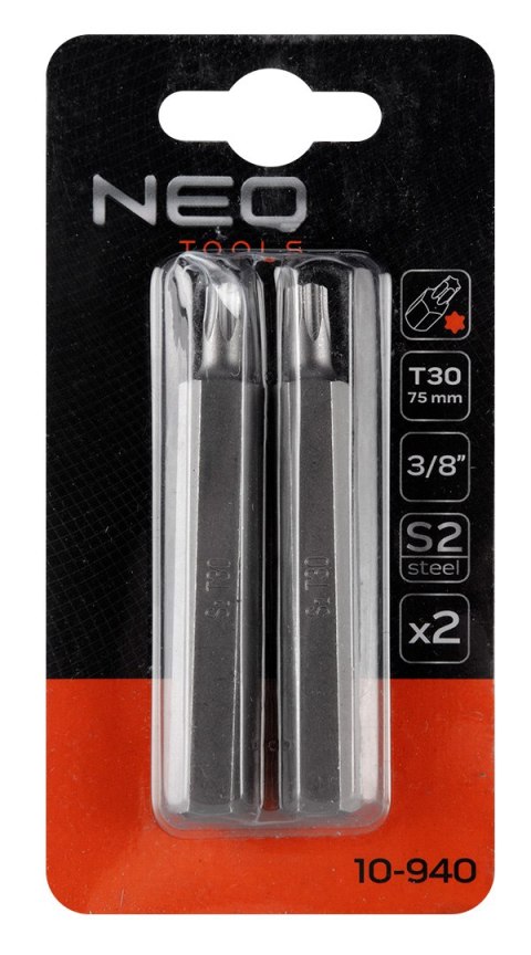 Końcówka Torx T30 x 75 mm, S2, 2 szt.