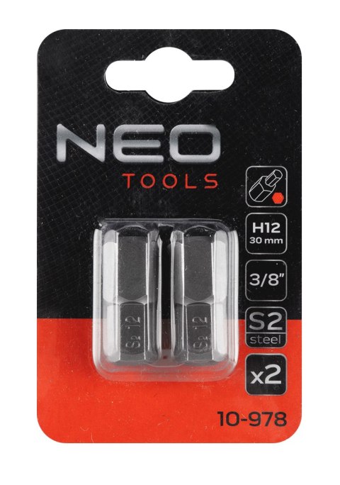 Końcówka HEX 12 x 30 mm, S2, 2 szt.