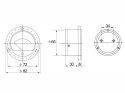 51-050# Miernik analogowy amperomierz okrągły 5a + bocznik