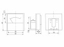 51-505# Miernik analogowy amperomierz kwadrat mini 5a + bocznik`