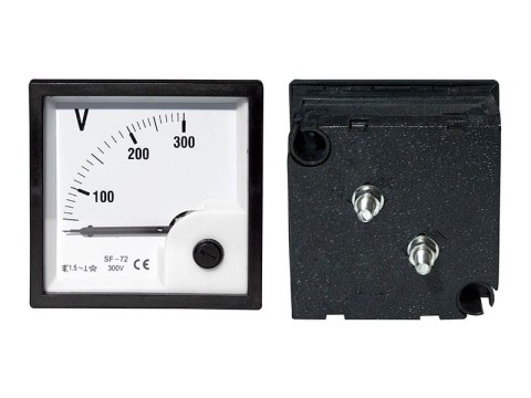 51-330# Miernik analogowy voltomierz kwadrat duży 300v