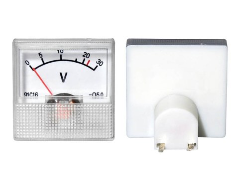 51-630# Miernik analogowy voltomierz kwadrat mini 30v