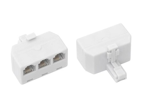 5293# Rozgałęźnik telefoniczny wtyk-3 gniazda mod 6p4c