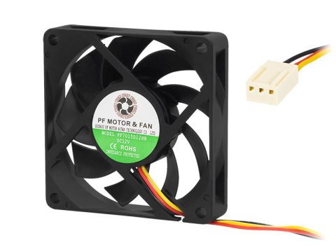 85-701# Wentylator 70x15mm 12v kulkowy 3-przewodowy