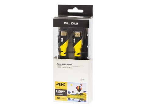 92-656# Przyłącze hdmi-hdmi yellow proste 5m 4k`