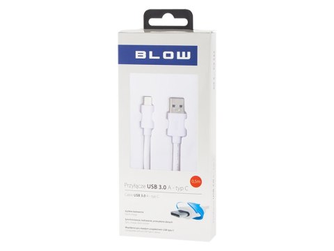 66-120# Przyłącze usb 3.0 a - usb-c 0,5m białe blister
