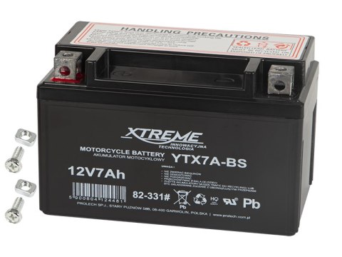 82-331# Akumulator motocyklowy 12v 7ah xtreme lewy +
