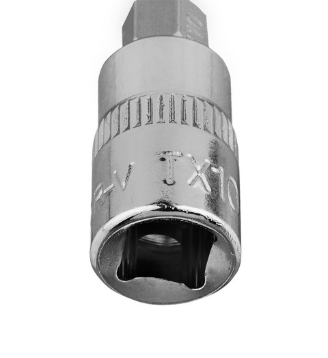 Końcówka Torx TX10 na nasadce 1/4", krótka, 37 mm