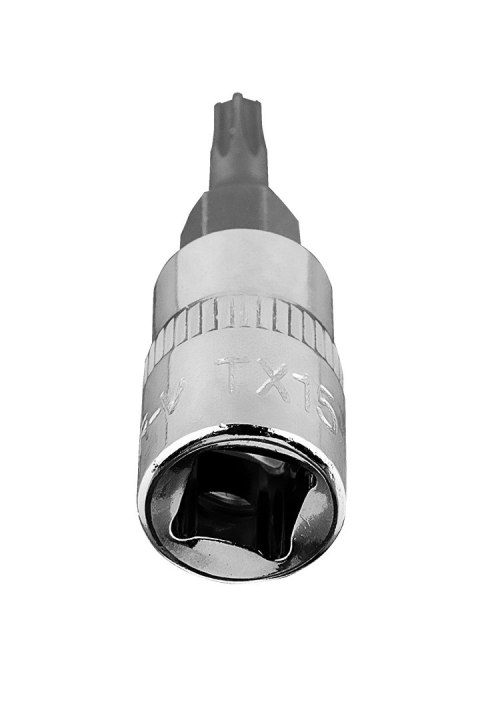 Końcówka Torx TX15 na nasadce 1/4", krótka, 37 mm