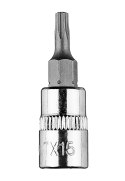 Końcówka Torx TX15 na nasadce 1/4", krótka, 37 mm