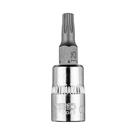 Końcówka Torx TX25 na nasadce 1/4", krótka, 37 mm