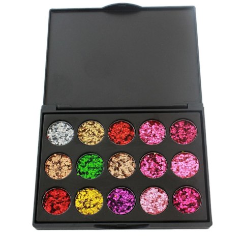 AG861 Paleta cieni 15 kol. brokat