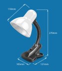 ELD106W Esperanza lampka biurkowa e27 procyon biała