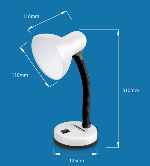 ELD109B Esperanza lampka biurkowa e27 vega niebieska