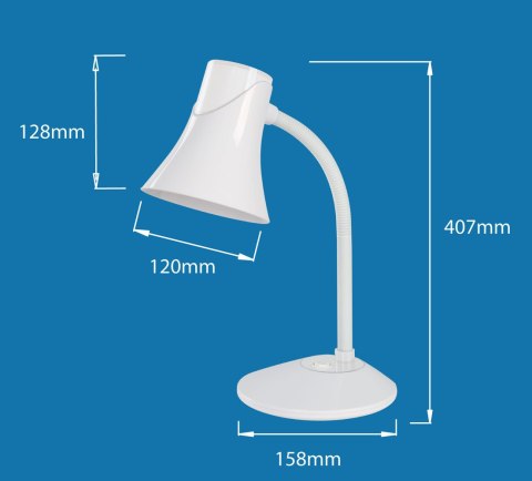 ELD111B Esperanza lampka biurkowa e27 polaris niebieska