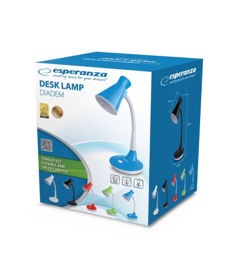 ELD115R Esperanza lampka biurkowa e27 diadem czerwona