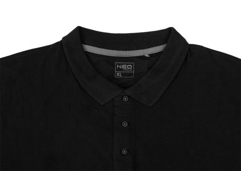 Koszulka polo DENIM, czarna, rozmiar L