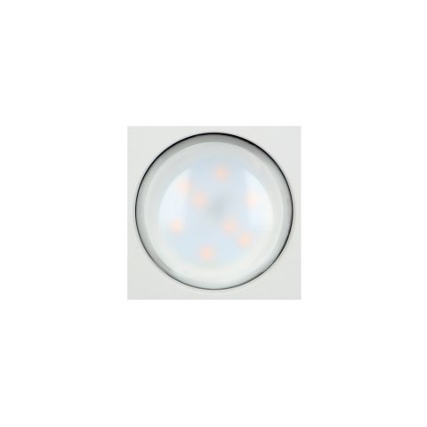 BARBRA DLS GU10 downlight max 7W, IP20, kwadrat, biały, aluminium