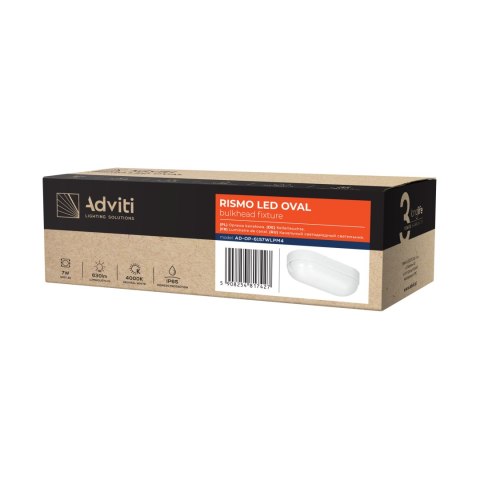 RISMO LED OVAL 7W oprawa kanałowa, 630lm, IP65, IK08, 4000K