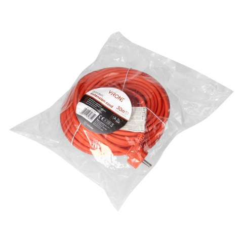 Przedłużacz ogrodowy jednogniazdowy Schuko, PVC 3x1mm?, długość 30m