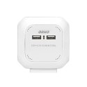 Przedłużacz 4 krotny 2P+Z, ładowarka 2xUSB, 1,4m H05VV-F 3x1mm2, biały