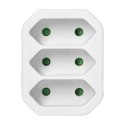 Rozgałęźnik 3x2P euro, biały