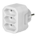 Rozgałęźnik 3x2P euro, biały