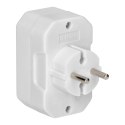 Rozgałęźnik 4x2P euro, biały