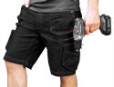 Krótkie spodenki robocze DENIM, czarne, rozmiar XXXL