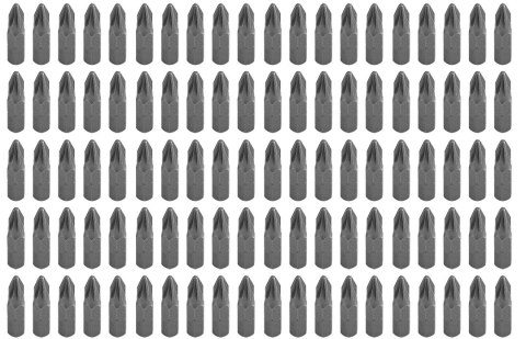 Końcówki wkrętakowe PZ2 x 25 mm, 100 szt.