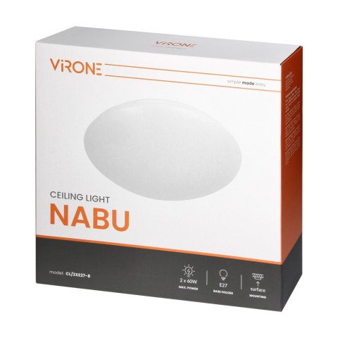 NABU plafon 2xE27, max. 2x15W, IP20, biały