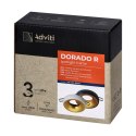 DORADO R, ramka dekoracyjna oprawy punktowej, GU10, okrągła, biało-złota