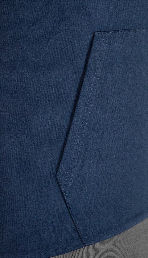 Bluza rozpinana z kapturem COMFORT, granatowa, rozmiar XL