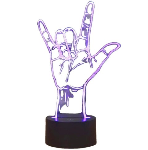 ZD98I Lampka nocna ręka 3d led