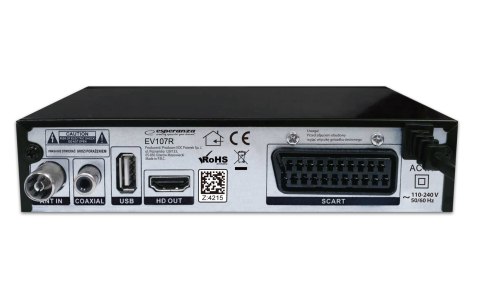 EV107R Esperanza tuner/dekoder cyfrowy dvb-t2 h.265/hevc ev107r